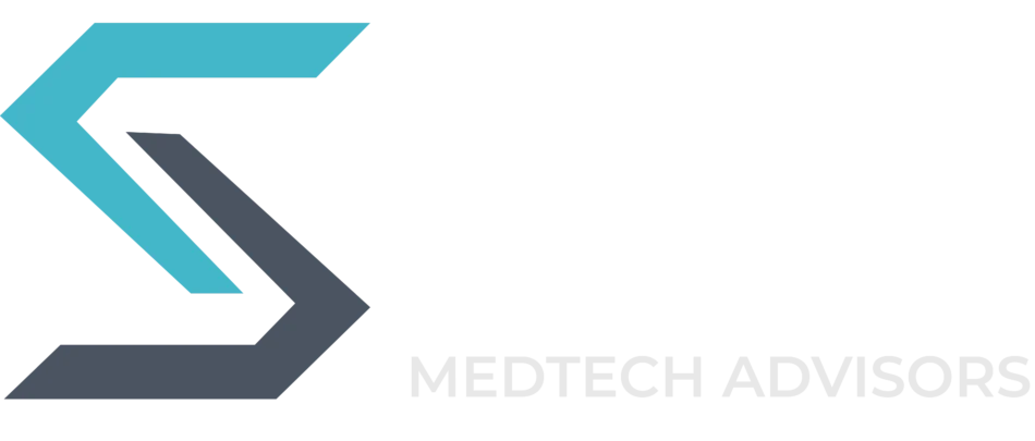 Serial Stage MedTech Advisors logo on dark background with tagline “Guiding MedTech Innovations Forward.”